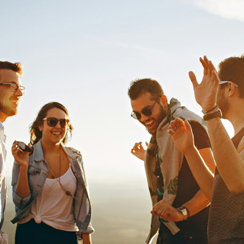 A group of people enjoy their sober summer.