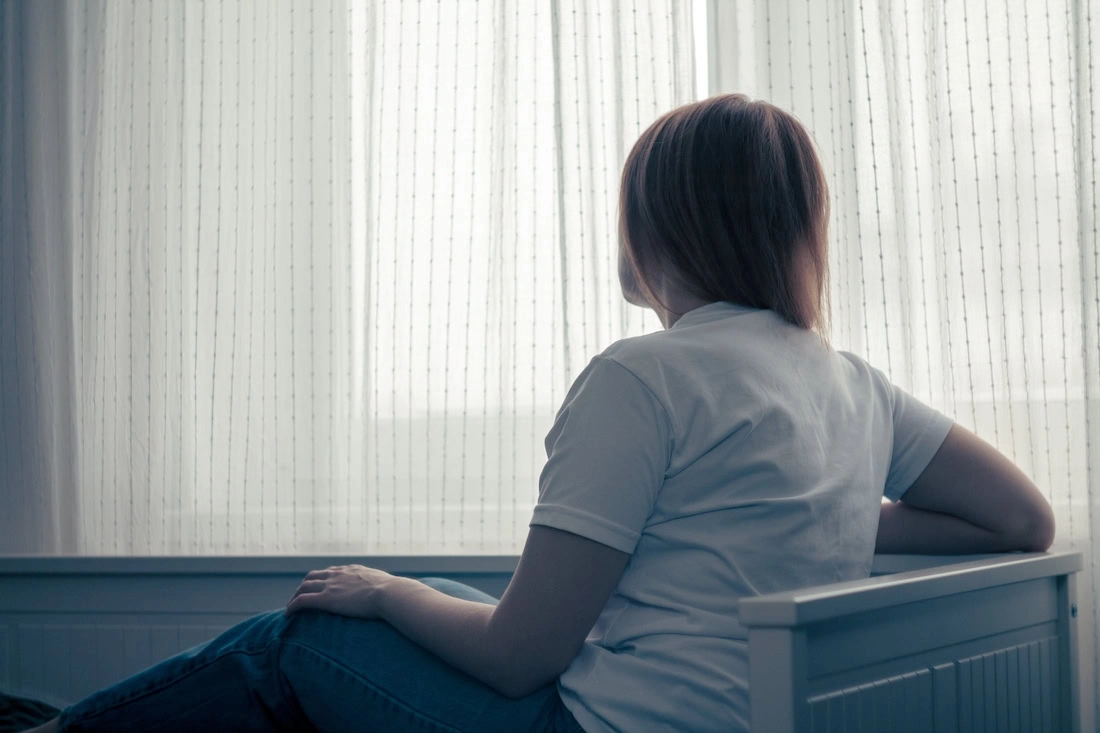 A person struggles with meth detox.
